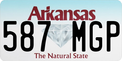 AR license plate 587MGP