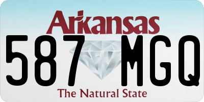 AR license plate 587MGQ