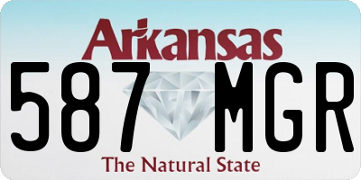 AR license plate 587MGR