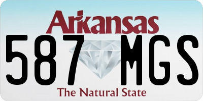 AR license plate 587MGS