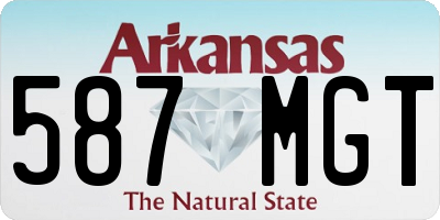 AR license plate 587MGT