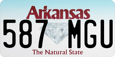 AR license plate 587MGU