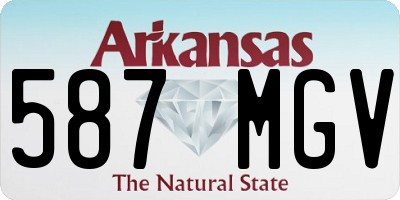 AR license plate 587MGV