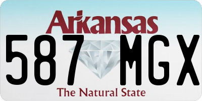 AR license plate 587MGX