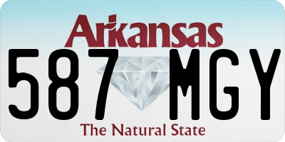 AR license plate 587MGY