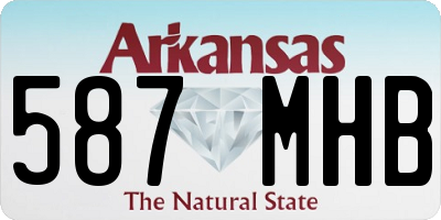 AR license plate 587MHB