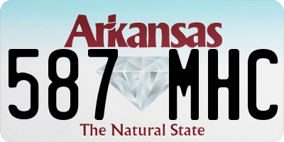 AR license plate 587MHC