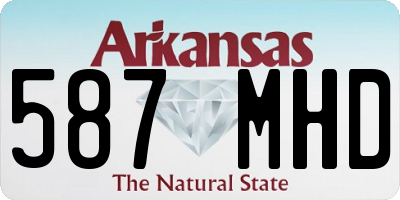 AR license plate 587MHD