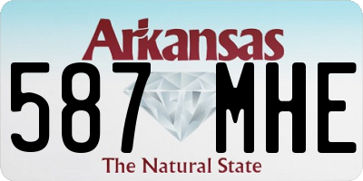 AR license plate 587MHE