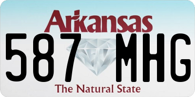 AR license plate 587MHG