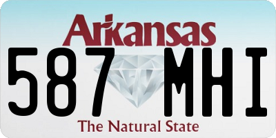 AR license plate 587MHI