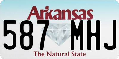 AR license plate 587MHJ