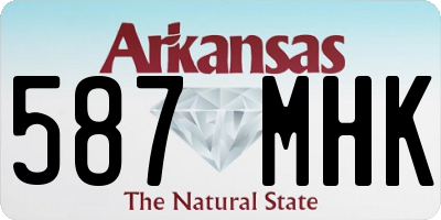 AR license plate 587MHK