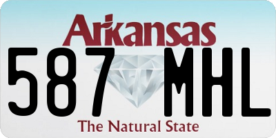 AR license plate 587MHL