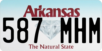 AR license plate 587MHM