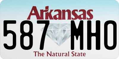 AR license plate 587MHO