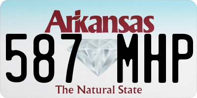 AR license plate 587MHP