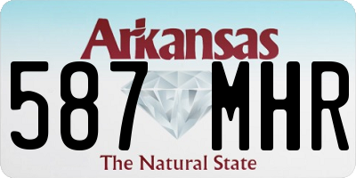 AR license plate 587MHR
