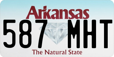 AR license plate 587MHT