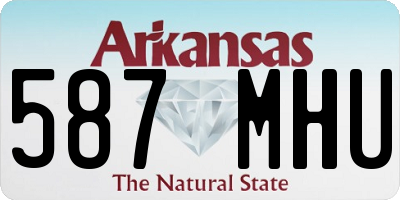 AR license plate 587MHU