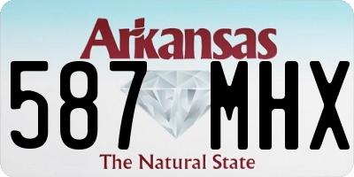 AR license plate 587MHX