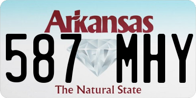 AR license plate 587MHY