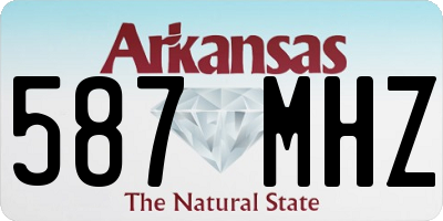 AR license plate 587MHZ
