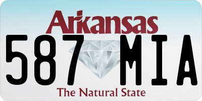 AR license plate 587MIA