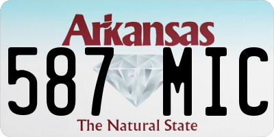 AR license plate 587MIC