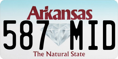 AR license plate 587MID