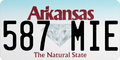 AR license plate 587MIE
