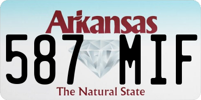 AR license plate 587MIF