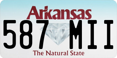 AR license plate 587MII