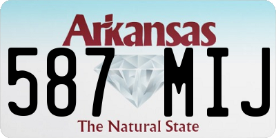 AR license plate 587MIJ