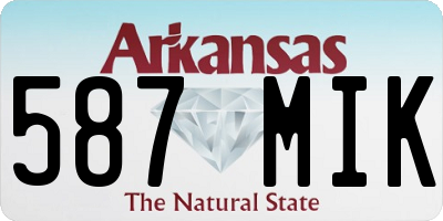 AR license plate 587MIK