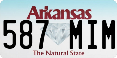 AR license plate 587MIM