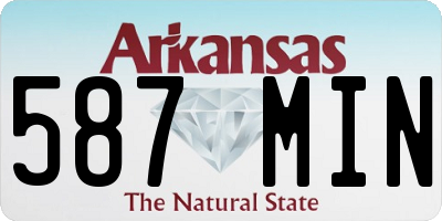 AR license plate 587MIN