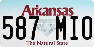 AR license plate 587MIO