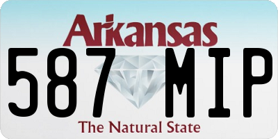 AR license plate 587MIP