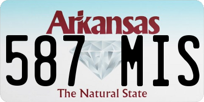 AR license plate 587MIS