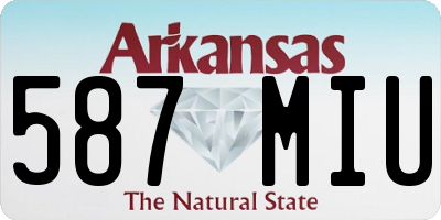 AR license plate 587MIU