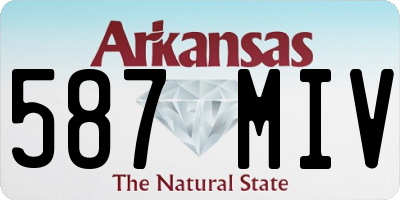 AR license plate 587MIV
