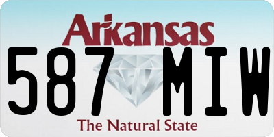 AR license plate 587MIW
