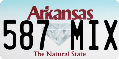 AR license plate 587MIX
