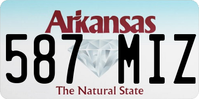 AR license plate 587MIZ