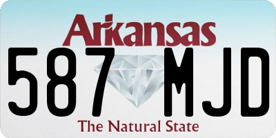 AR license plate 587MJD