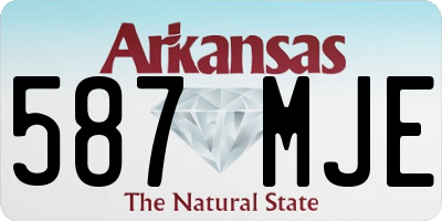 AR license plate 587MJE
