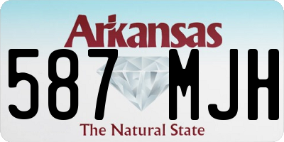 AR license plate 587MJH