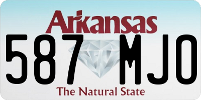 AR license plate 587MJO