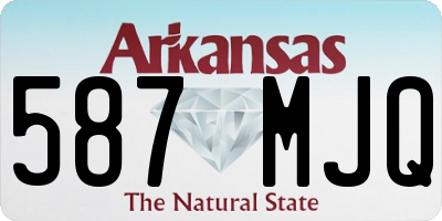 AR license plate 587MJQ